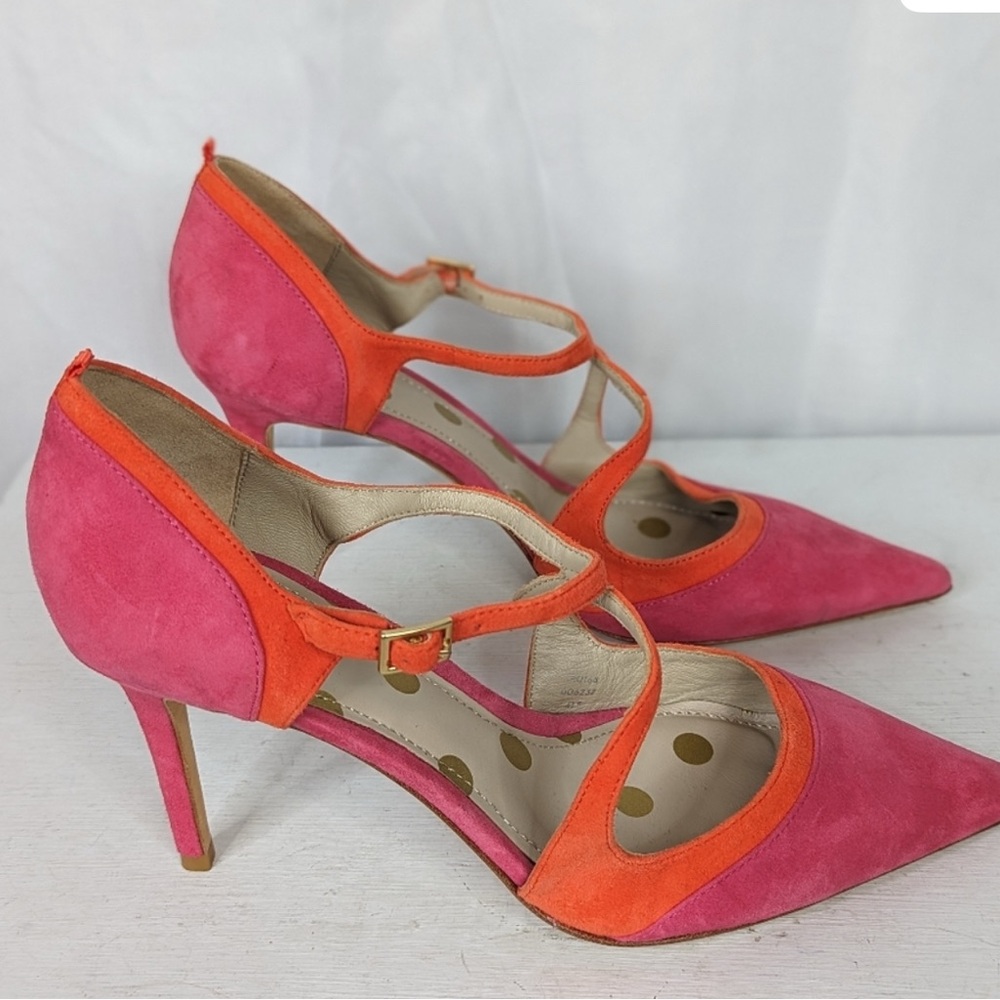 Like New Boden Women's Heels in Pink and Orange - Picture 2 of 3